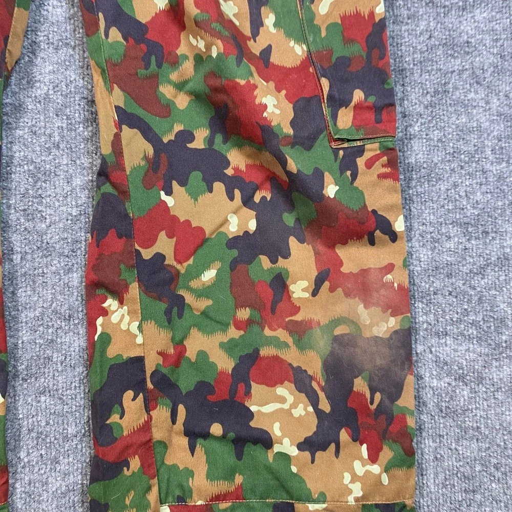 Swiss Military Alpenflage M70 Camo Cargo Field Pants Mens 30x30 Taz 83 Red Camo